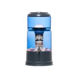 Produktbild: Wasserfilter JORO 8L von Lotus Vita mit blauem Glas und anthrazit Kunststoff.